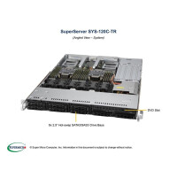 Supermicro SYS-120C-TR - DVD-ROM - 860 W - Rack (1U)