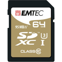EMTEC ECMSD64GXC10SP - 64 GB - SDXC - Klasse 10 - 95 MB/s - 90 MB/s - Schwarz