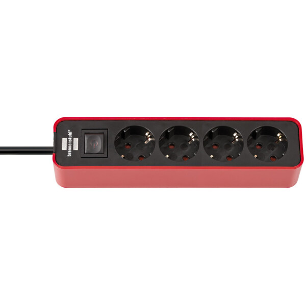 Brennenstuhl 1153240070 - 1,5 m - 4 AC-Ausgänge - Indoor - IP20 - Schwarz - Rot - 270 mm