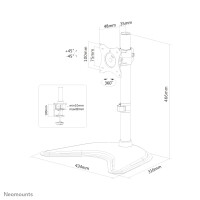 Neomounts by Newstar Select Flachbild Tischhalterung - Klemmen/Durchschrauben/Freistehend - 10 kg - 25,4 cm (10 Zoll) - 76,2 cm (30 Zoll) - 100 x 100 mm - Schwarz