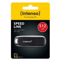 Intenso Speed Line - 512 GB - USB Typ-A - 3.2 Gen 1 (3.1 Gen 1) - Kappe - 8 g - Schwarz