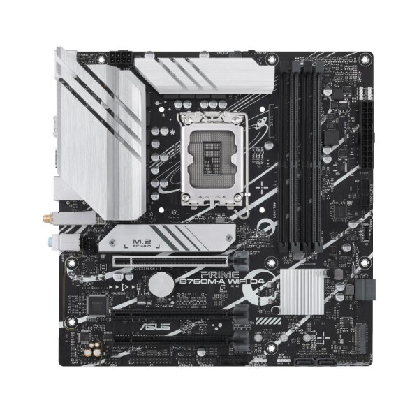 ASUS PRIME B760M-A WIFI D4 - Intel - LGA 1700 - Intel® Celeron® - Intel® Core™ i3 - Intel® Core™ i5 - Intel® Core™ i7 - Intel® Core™ i9,... - LGA 1700 - DDR4-SDRAM - 128 GB