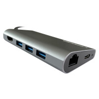 LC-Power LC-HUB-C-MULTI-5 - USB 3.2 Gen 1 (3.1 Gen 1) Type-C - HDMI - RJ-45 - USB 3.2 Gen 1 (3.1 Gen 1) Type-A - USB 3.2 Gen 1 (3.1 Gen 1) Type-C - MicroSD (TransFlash) - SD - 5000 Mbit/s - 60 Hz - 1920 x 1080 (HD 1080) - 3840 x 2160