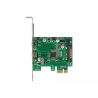 Delock PCI Express x1 Karte zu 2 x extern SuperSpeed USB (USB 3.2 Gen 1) USB Type-C™ Buchse - PCIe - USB 3.2 Gen 1 (3.1 Gen 1) - Full-height / Low-profile - PCIe 2.0 - VIA Technologies - VL805