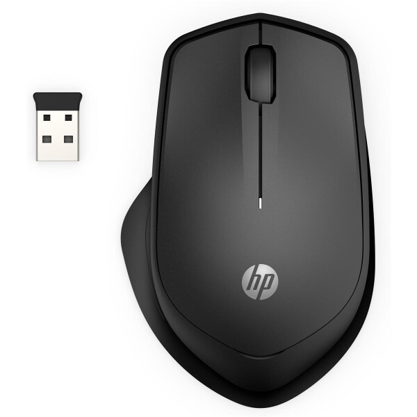 HP 280 Wireless-Maus - leise - rechts - Optisch - RF Wireless - Schwarz