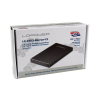 LC-Power LC-25U3-Becrux-C1 - HDD-Geh&auml;use - 2.5 Zoll - SATA - Serial ATA II - Serial ATA III - USB Anschluss - Schwarz