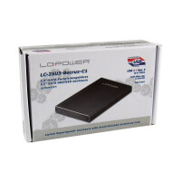 LC-Power LC-25U3-Becrux-C1 - HDD-Gehäuse - 2.5 Zoll - SATA - Serial ATA II - Serial ATA III - USB Anschluss - Schwarz