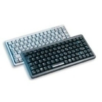 Cherry Slim Line COMPACT-KEYBOARD G84-4100 - Tastatur - Laser - 83 Tasten - Schwarz