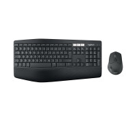 Logitech MK850 Performance Wireless Keyboard and Mouse Combo - Volle Gr&ouml;&szlig;e (100%) - Kabellos - RF Wireless + Bluetooth - QWERTZ - Schwarz - Maus enthalten