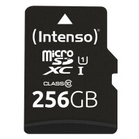 Intenso microSD 256GB UHS-I Perf CL10| Performance - 256 GB - MicroSD - Klasse 10 - UHS-I - 90 MB/s - Class 1 (U1)