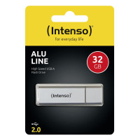 Intenso Alu Line - 32 GB - USB Typ-A - 2.0 - 28 MB/s - Kappe - Silber