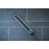 Brennenstuhl 1391030800 Steckdosenleiste mit Schalter Silber-Schwarz Schutzkontakt 1 St.