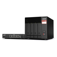 QNAP TS-473A-SW5T 4 bay 2.2 GHZ 4C/8T AMD 8GB DDR4 2 x...