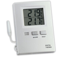 TFA 30.1012 - Elektronisches Umgebungsthermometer - Indoor/Outdoor - Digital - Wei&szlig; - Kunststoff - Tisch - Wand