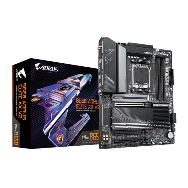 Gigabyte MB GBT AMD AM5 B650 A ELITE AX V2 - AMD Sockel AM5 (Ryzen Zen4) - ATX