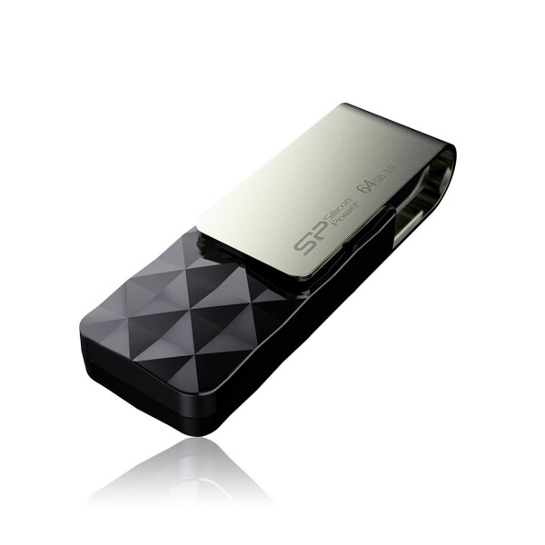 Silicon Power Blaze B30 - 64 GB - USB Typ-A - 3.2 Gen 1 (3.1 Gen 1) - Ohne Deckel - 14,8 g - Schwarz