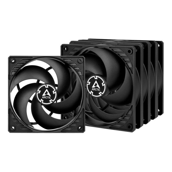 Arctic P12 PWM PST Value Pack (Black/Black) Pressure-optimised 120 mm Fan with PWM PST - Ventilator - 12 cm - 1800 RPM - 0,3 Sone - 56,3 cfm - 95,65 m³/h