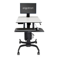 Ergotron WorkFit-C - Single LD Sit-Stand Workstation - Multimedia-Wagen - Schwarz - Grau - 7,3 kg - 61 cm (24 Zoll) - 75 x 75,100 x 100 mm - 360&deg;