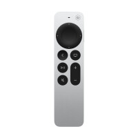 Apple Siri Remote - Beistellger&auml;t - IR/Bluetooth - Drucktasten - Drucktasten - Wiederaufladbar - Schwarz - Silber