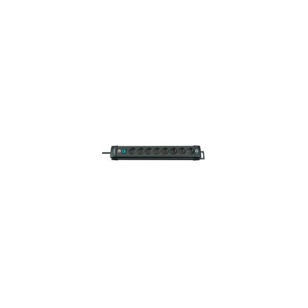 Brennenstuhl BN-1951180100 - 3 m - 8 AC-Ausgänge - Schwarz - Kunststoff - Schwarz