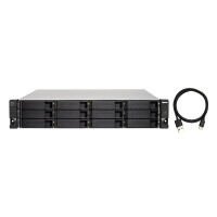 QNAP TL-R1200C-RP - HDD / SSD-Gehäuse - 2.5/3.5 Zoll - Serial ATA III - 6 Gbit/s - Rack-Einbau - Schwarz - Grau