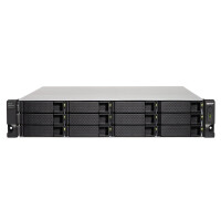 QNAP TL-R1200C-RP - HDD / SSD-Gehäuse - 2.5/3.5 Zoll - Serial ATA III - 6 Gbit/s - Rack-Einbau - Schwarz - Grau