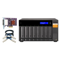 QNAP TL-D800S - HDD / SSD-Geh&auml;use - 2.5/3.5 Zoll - Serial ATA II - Serial ATA III - 6 Gbit/s - Hot-Swap - Schwarz - Grau