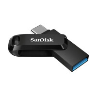 SanDisk Ultra Dual Drive Go - 256 GB - USB Type-A / USB Type-C - 3.2 Gen 1 (3.1 Gen 1) - 150 MB/s - Drehring - Schwarz