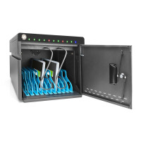 DIGITUS Mobiler Desktop Ladeschrank für Notebooks/Tablets bis 14 Zoll, UV-C, USB-C