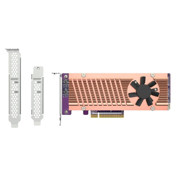 QNAP QM2-2P-384A - PCIe - M.2 - PCIe 3.0 - Braun - Grau - NAS / Storage server - Aktiv