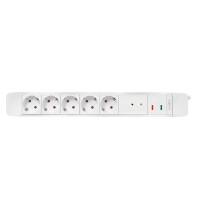 LogiLink ZUB Power Outlet Strip 5-port White