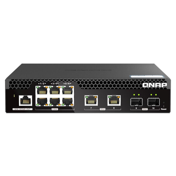 QNAP QSW-M2106R-2S2T - Managed - L2 - 10G Ethernet (100/1000/10000) - Rack-Einbau - 1U