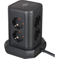 Brennenstuhl Steckdosenturm 8-fach mit 4x USB 2m...