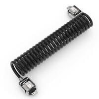 Compulocks Dual Head Coiled Cable Keyed Lock - 2...