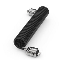 Compulocks Dual Head Coiled Cable Keyed Lock - 2...