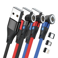 RealPower Magnetic cable 3 Amp Set 1m 3 Kabel mit Adaptern