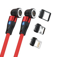RealPower Magentic cable 1m 2x magnetisch rot mit Adaptern