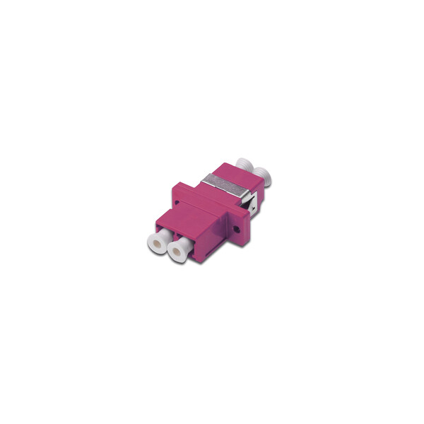 DIGITUS LC / LC Duplex Coupler, OM4,  Farbe pink