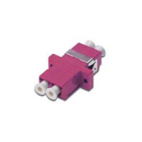 DIGITUS LC / LC Duplex Coupler, OM4,  Farbe pink