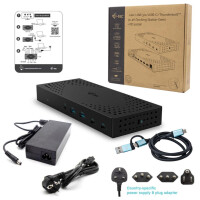 i-tec USB 3.0 / USB-C / Thunderbolt - 3x 4K Docking Station Gen 2 + Power Delivery 100W - Kabelgebunden - USB 3.2 Gen 2 (3.1 Gen 2) Type-C - 100 W - 3,5 mm - 10,100,1000 Mbit/s - Grau