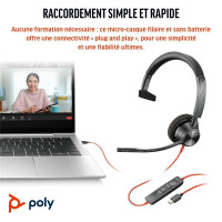 HP Poly BW 3310 Mono USB-C HS+USB-C/A