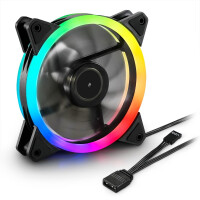 Sharkoon SHARK Blades RGB - Ventilator - 12 cm - 1200 RPM - 18,2 dB - 94,8 m³/h