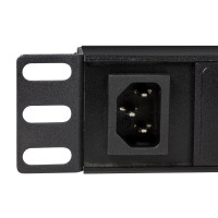LogiLink PDU8A02 - Standard - 1U - Aluminium - Schwarz - 8 AC-Ausgänge - C13-Koppler