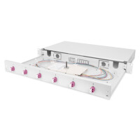 DIGITUS LWL Spleißbox, 1HE, bestückt, LC, OM4