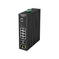 D-Link DIS-200G-12PS - Managed - L2 - Gigabit Ethernet (10/100/1000) - Power over Ethernet (PoE) - Rack-Einbau - Wandmontage