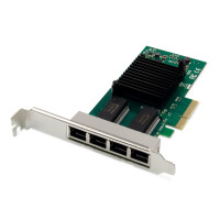 DIGITUS 4 Port Gigabit Ethernet Netzwerkkarte, RJ45, PCI Express,  Intel I350