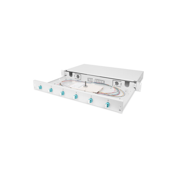 DIGITUS LWL Spleißbox, bestückt, LC, OM3