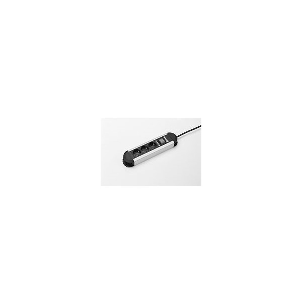 Bachmann PRIMO - 1,75 m - Schwarz - Grau - 3 AC-Ausgänge - 3680 W - 16 A - 71 mm