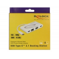 Delock 87731 - USB 3.2 Gen 1 (3.1 Gen 1) Type-C - Grau - Weiß - HDMI - RJ-45 - USB 3.2 Gen 1 (3.1 Gen 1) Type-A - USB 3.2 Gen 1 (3.1 Gen 1) Type-C - VGA - Windows 10 - Windows 8.1 - Mac OS X 10.9 Mavericks - Android