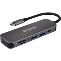 D-Link 5-IN-1 USB-C HUB WITH CARD - Kabel